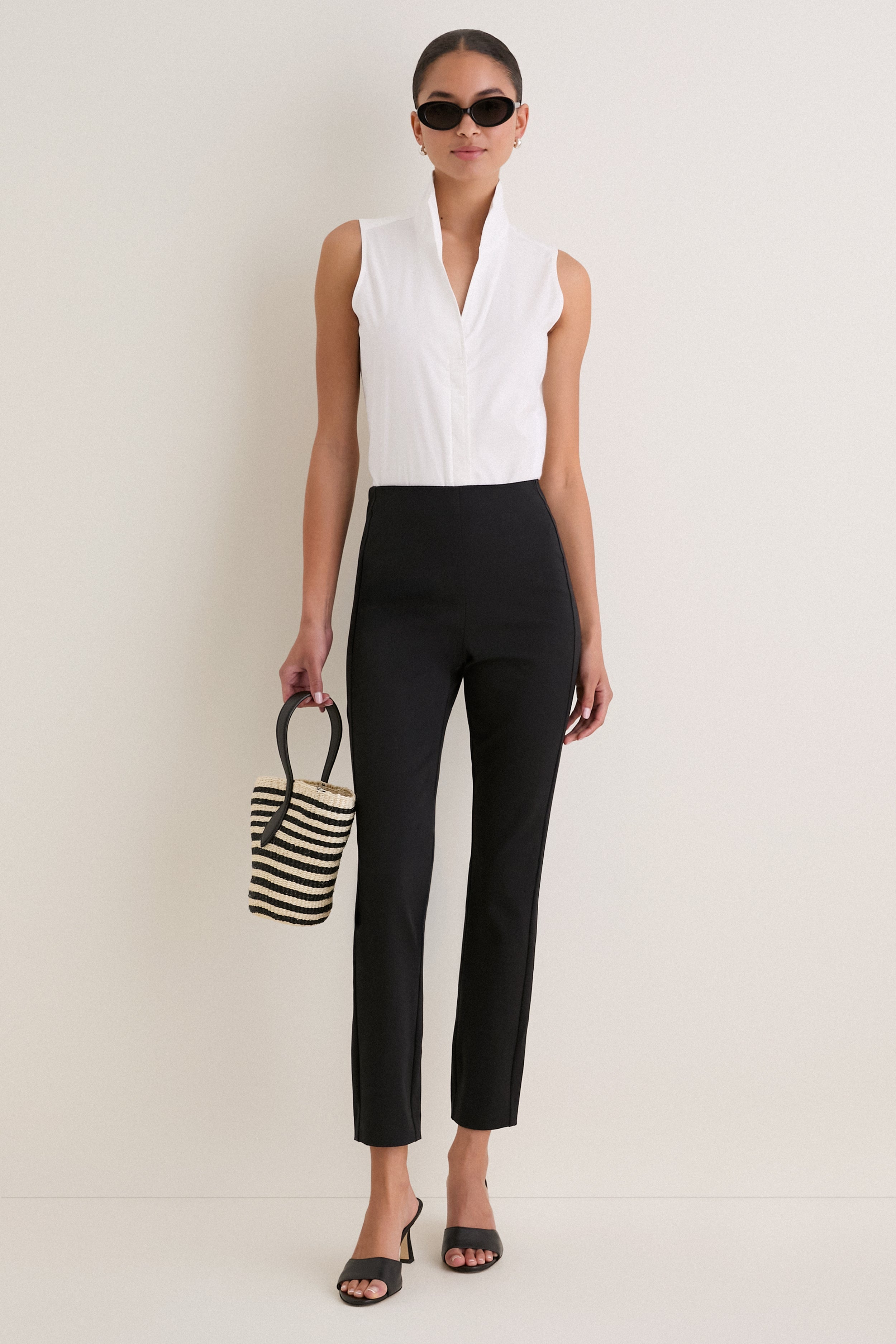 Noir Four-Way Stretch Zoey Pixie Pants