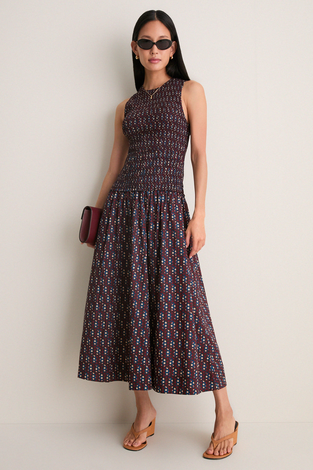 Block Print Polka Siempre Tank Maxi
