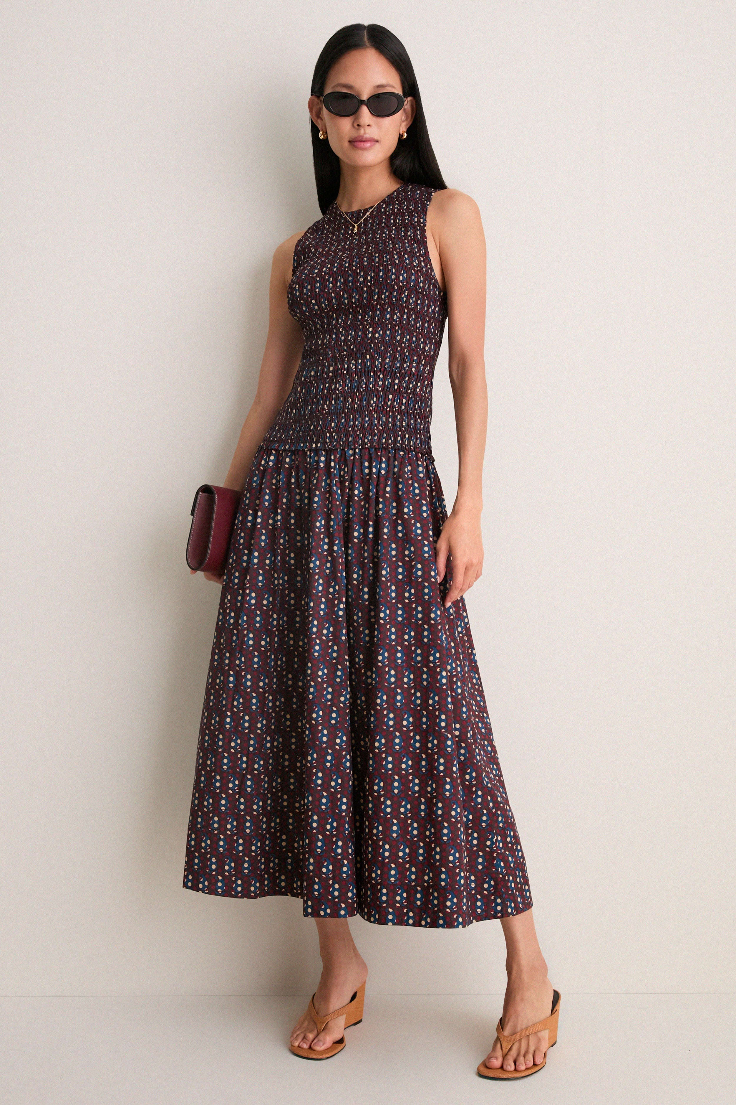 Block Print Polka Siempre Tank Maxi