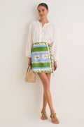 Olympia Fresco Payton Wrap Mini Skirt