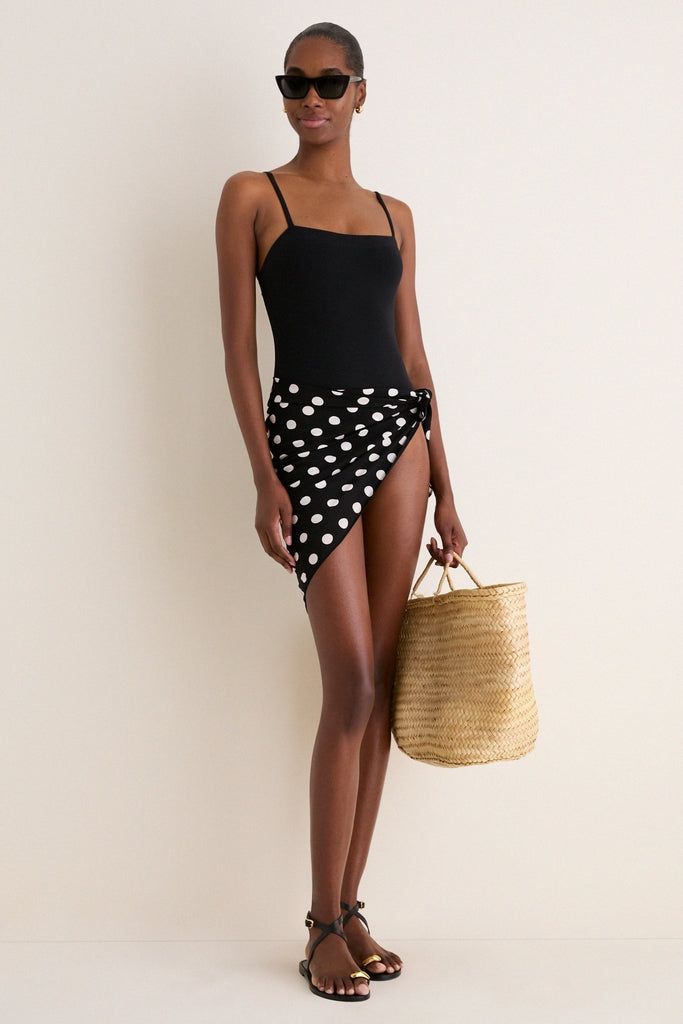Polka Dot Noir Pareo