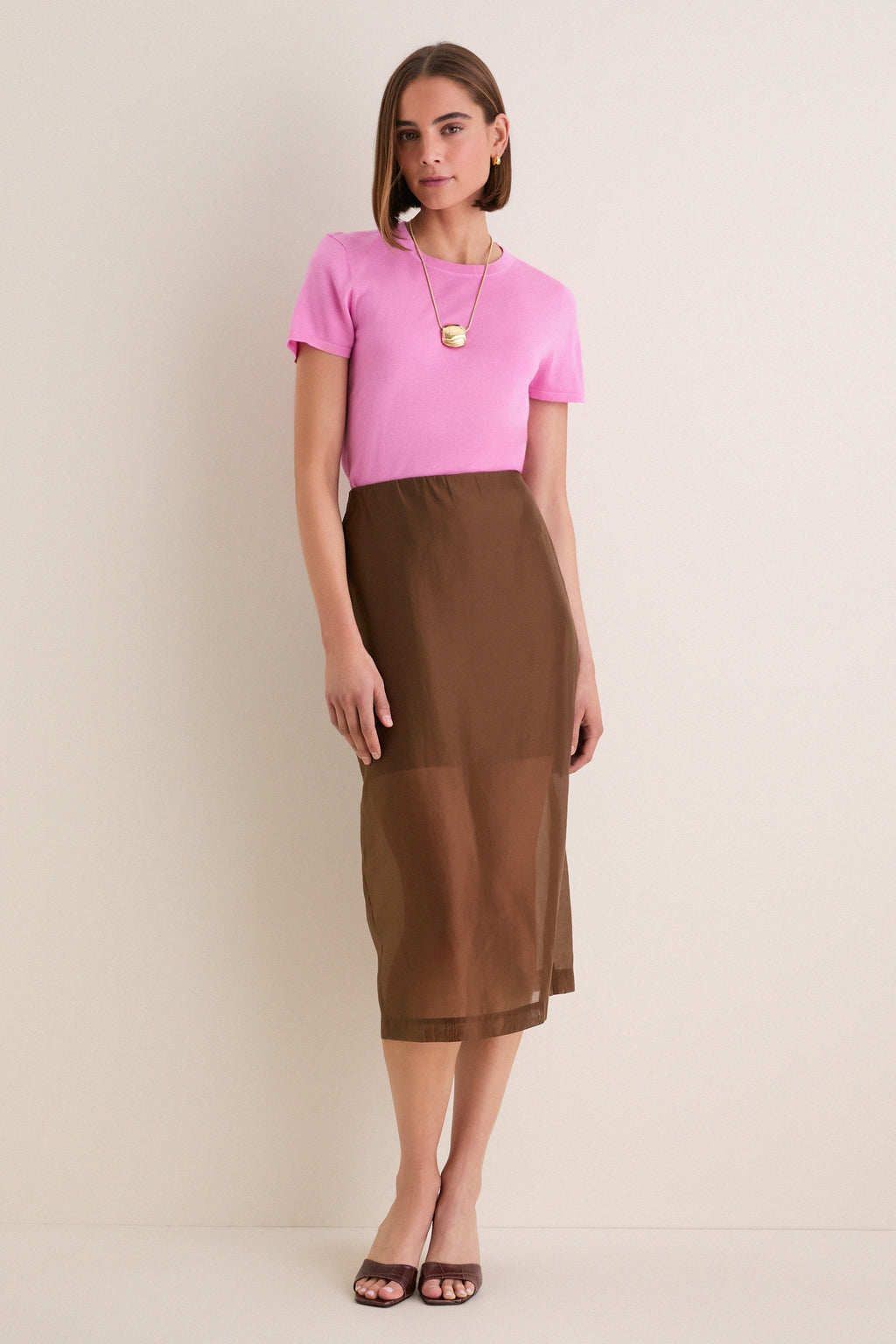 Toffee Organza Christy Skirt