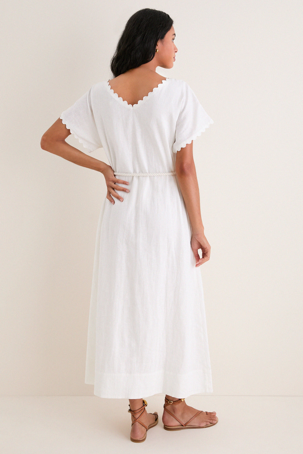 White Linen Ric Rac Myles Dress