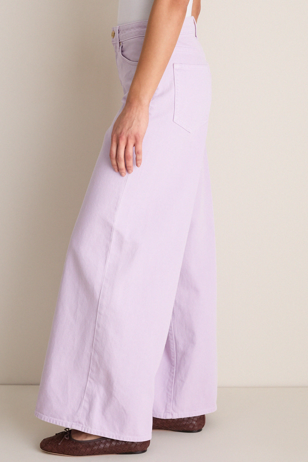 Wisteria Zephyr Mid Rise Wide Leg Jean