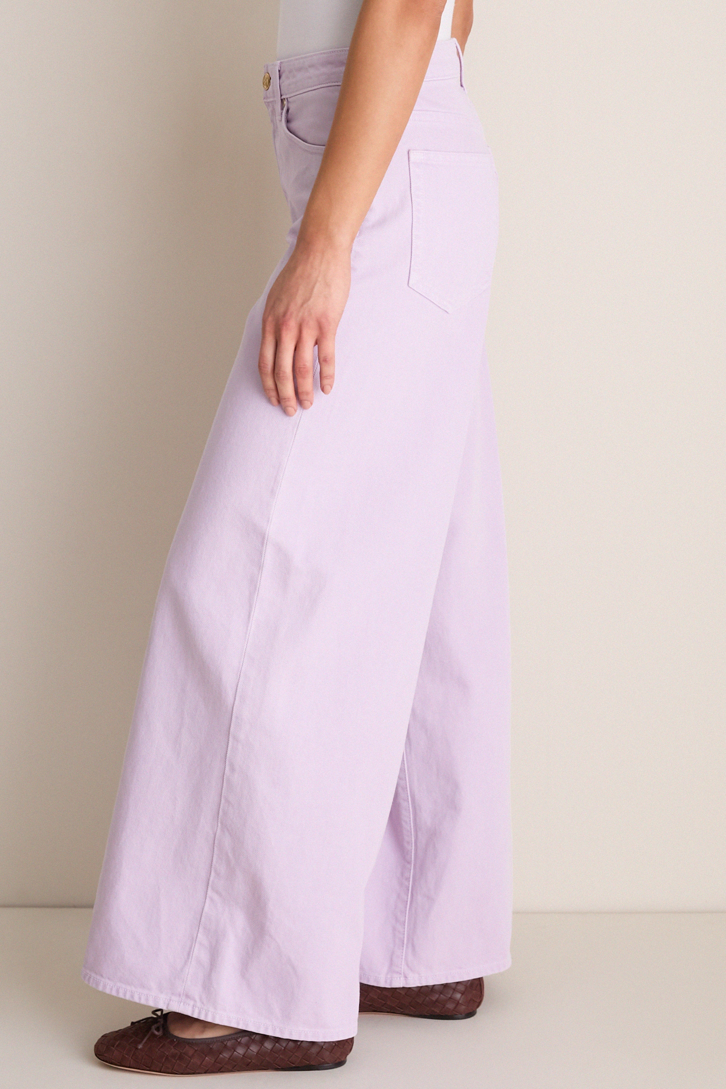 Wisteria Zephyr Mid Rise Wide Leg Jean