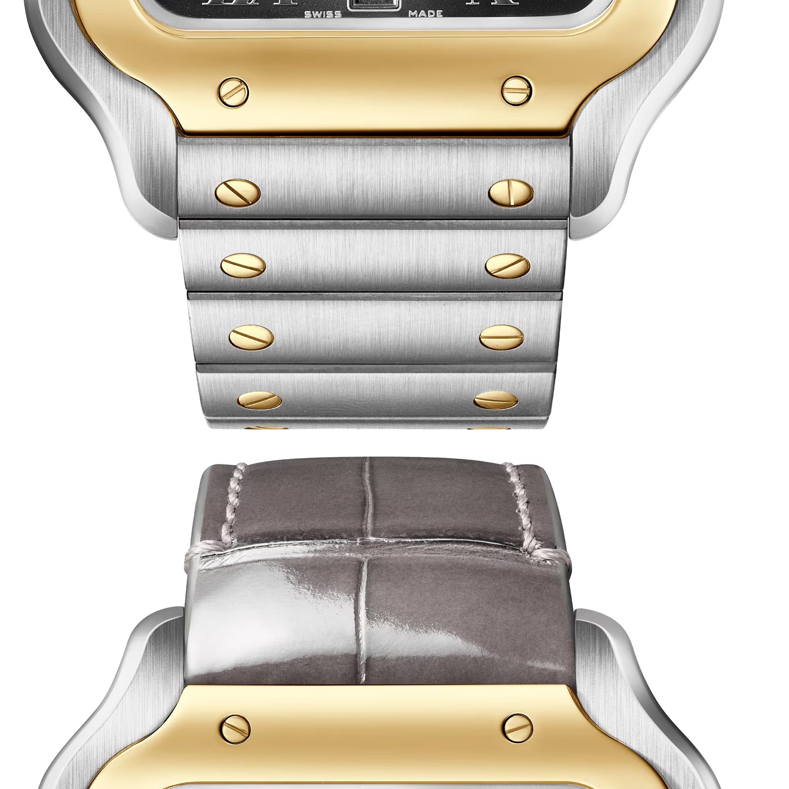 Cartier Santos De Cartier Anthracite Grey Dial Men's Watch W2SA0030