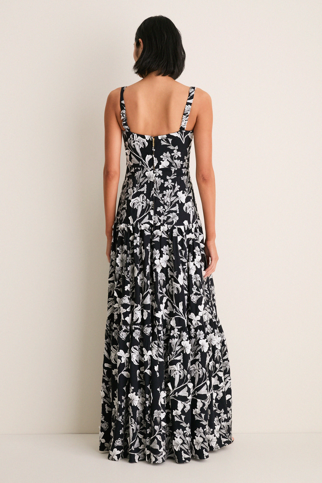 Exclusive Embroidered Guayacan Lima Maxi Dress