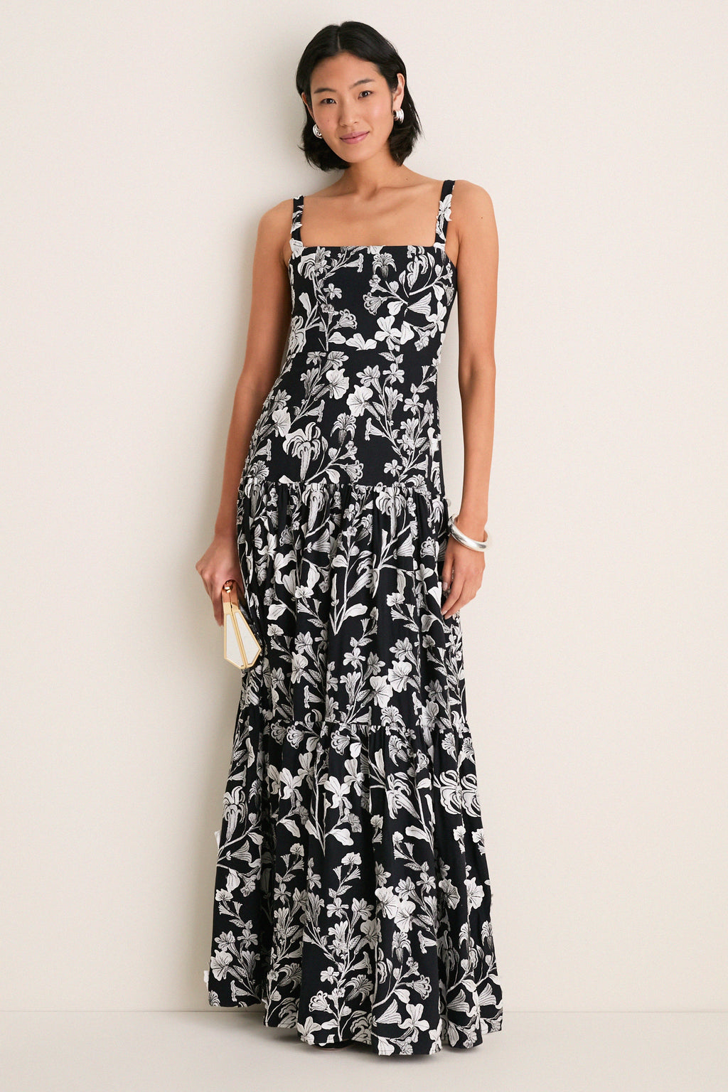 Exclusive Embroidered Guayacan Lima Maxi Dress
