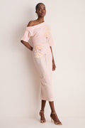 Pink with Embroidered Poppies Bowry Dress