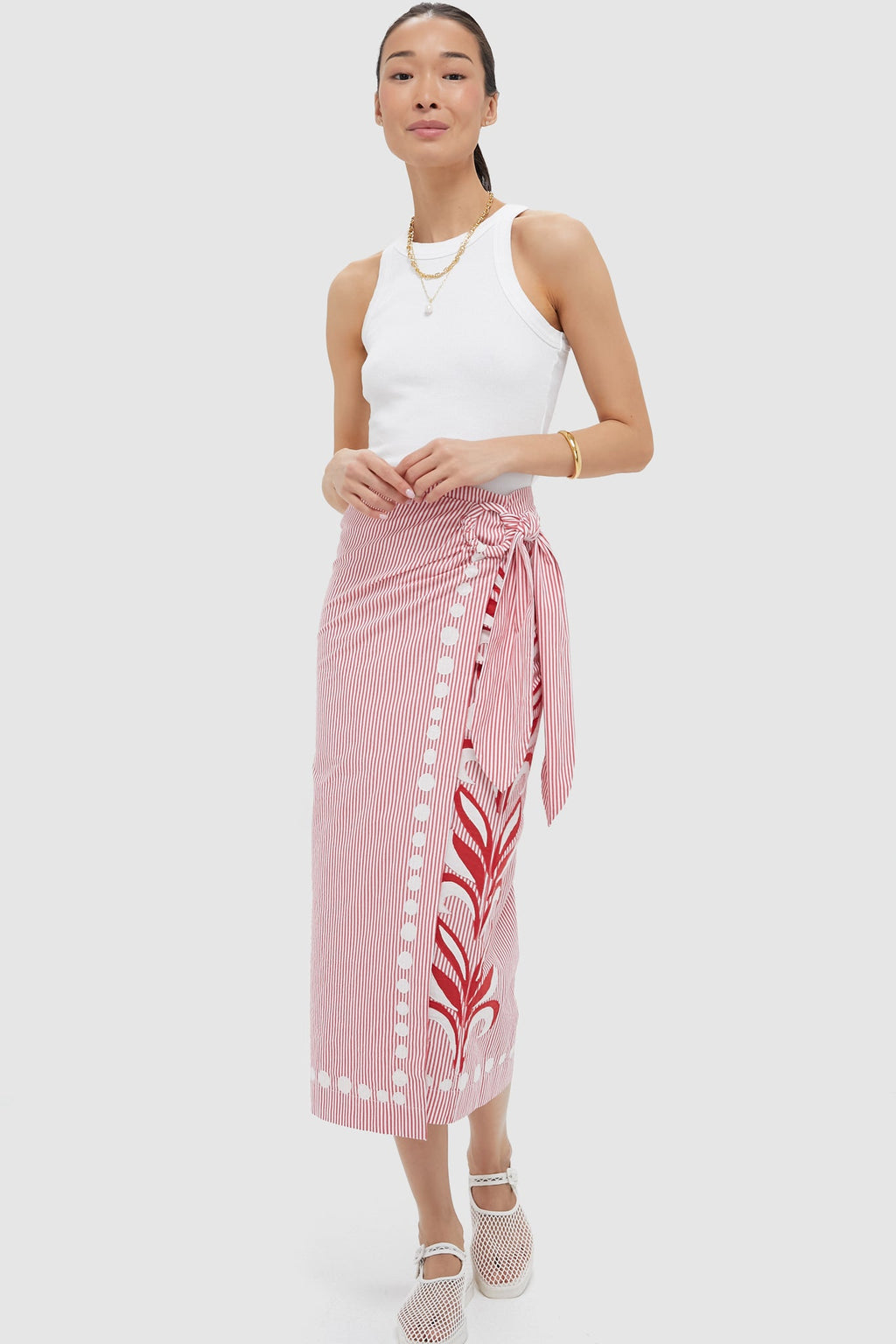 Red Stripe Loren Skirt