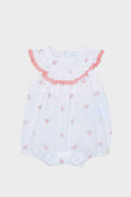 White Floral Baby Romper