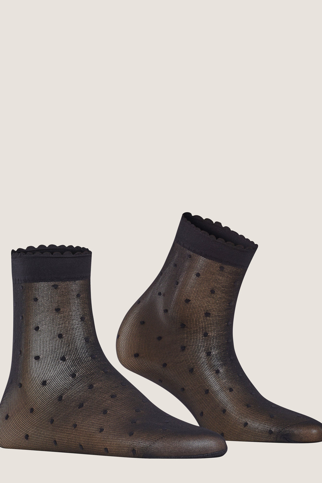 Black Sheer Polka Dot Socks