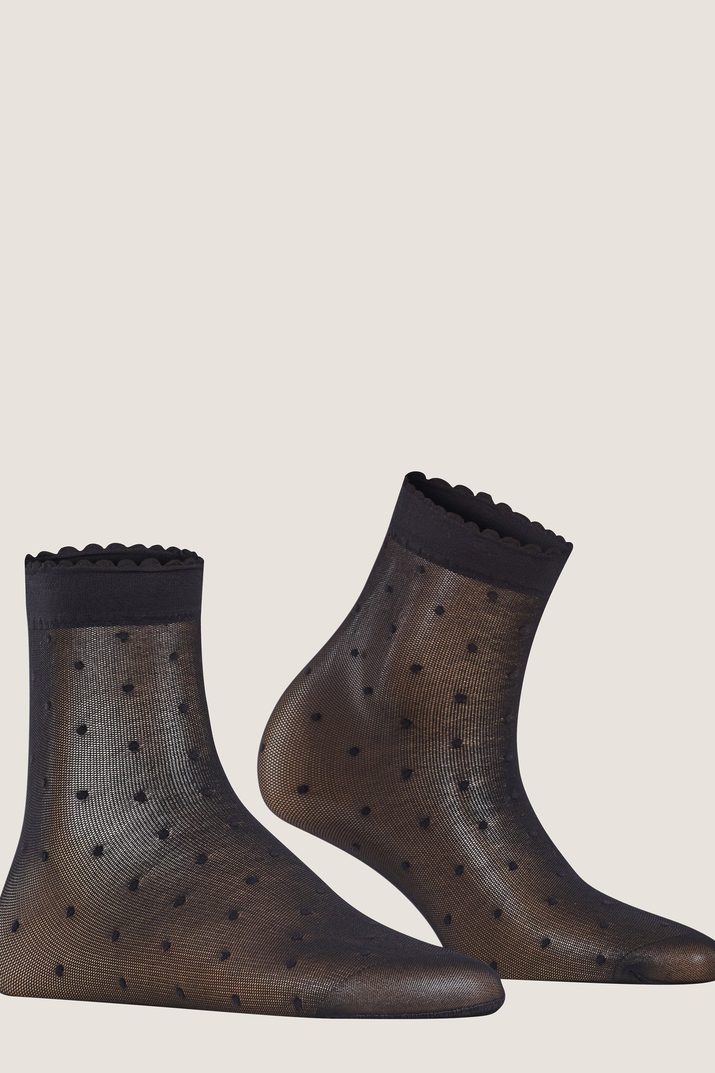 Black Sheer Polka Dot Socks