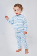 Blue Striped Knit Set