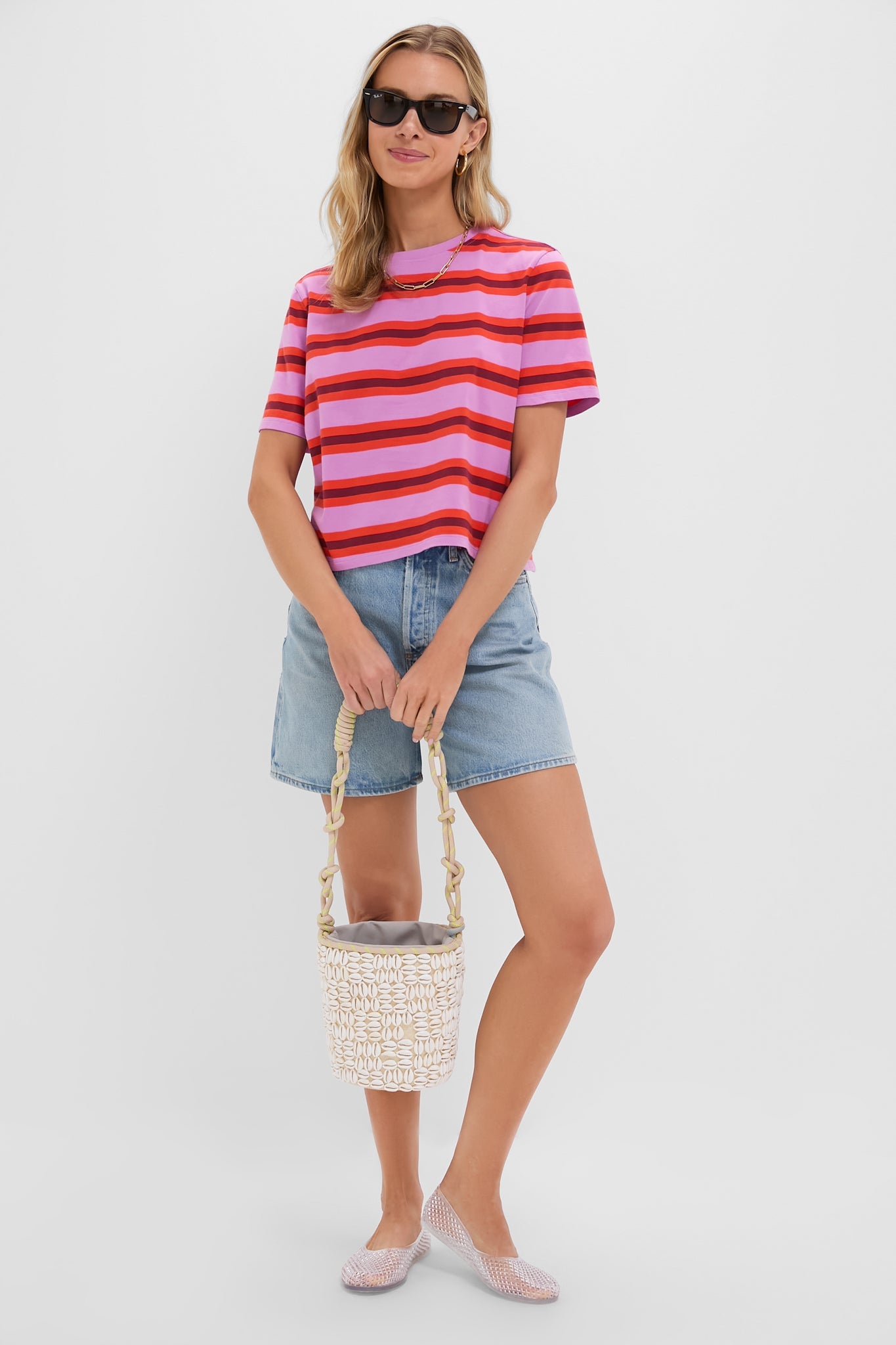 Orchid Poppy Plum Multistripe Brentwood Shirt
