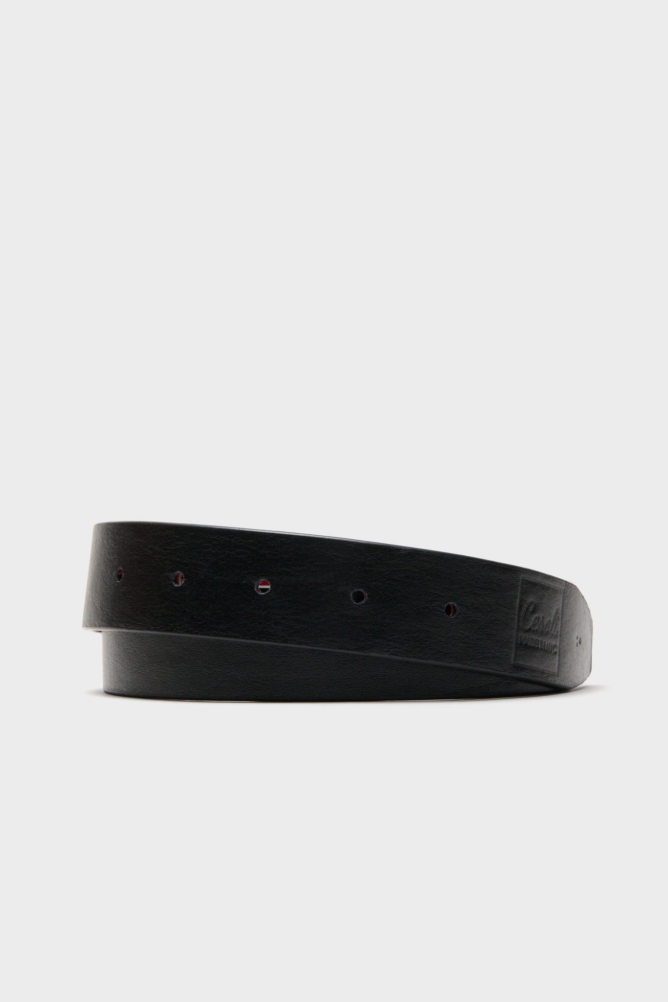 Lipstick Red and Mascara Reversible Leather Belt