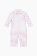 Infant Pink Gingham Romper