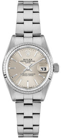 Rolex Oyster Perpetual Date Silver Dial Stainless Steel Women's Watch 69240