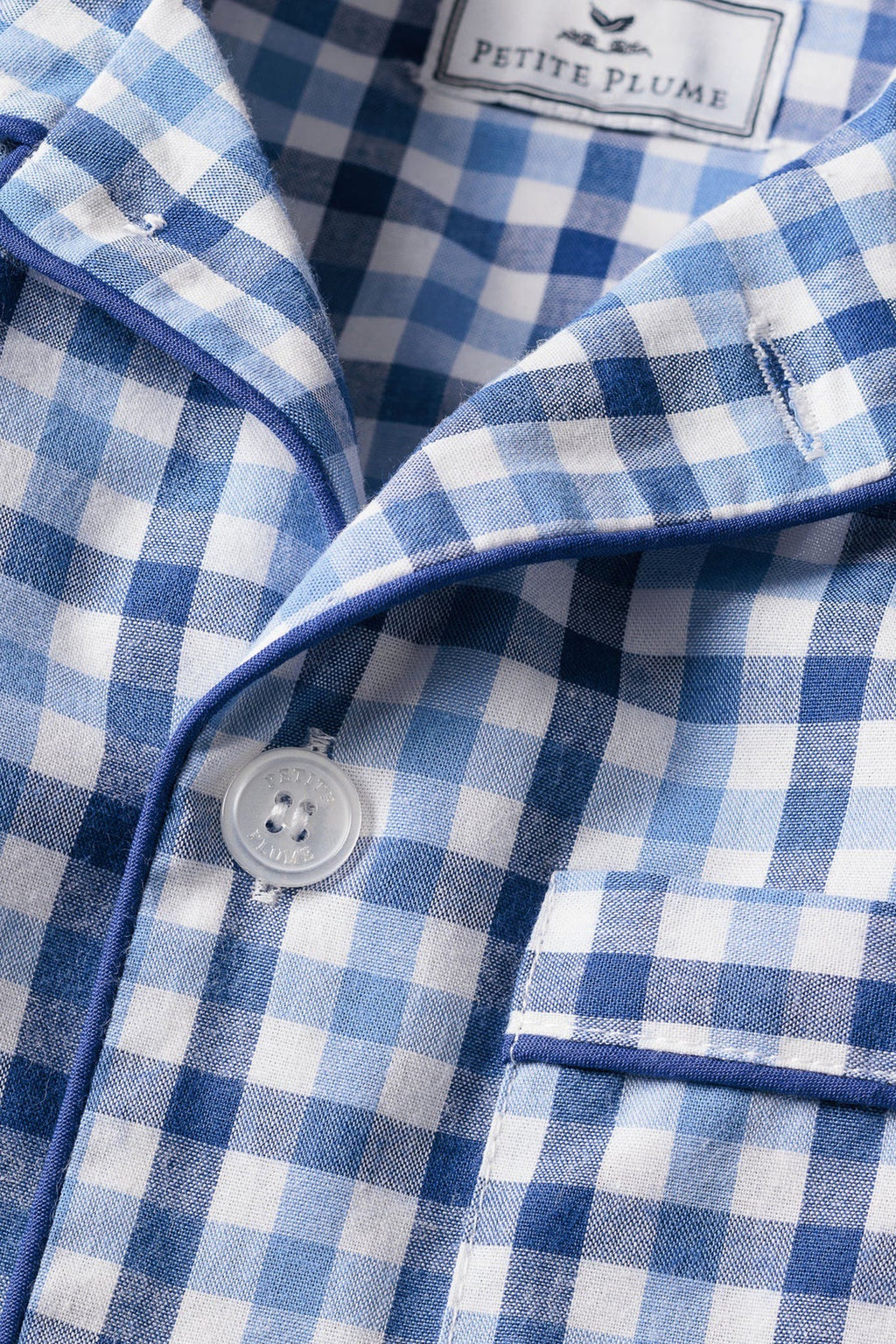 Kid's Royal Blue Gingham Short Set