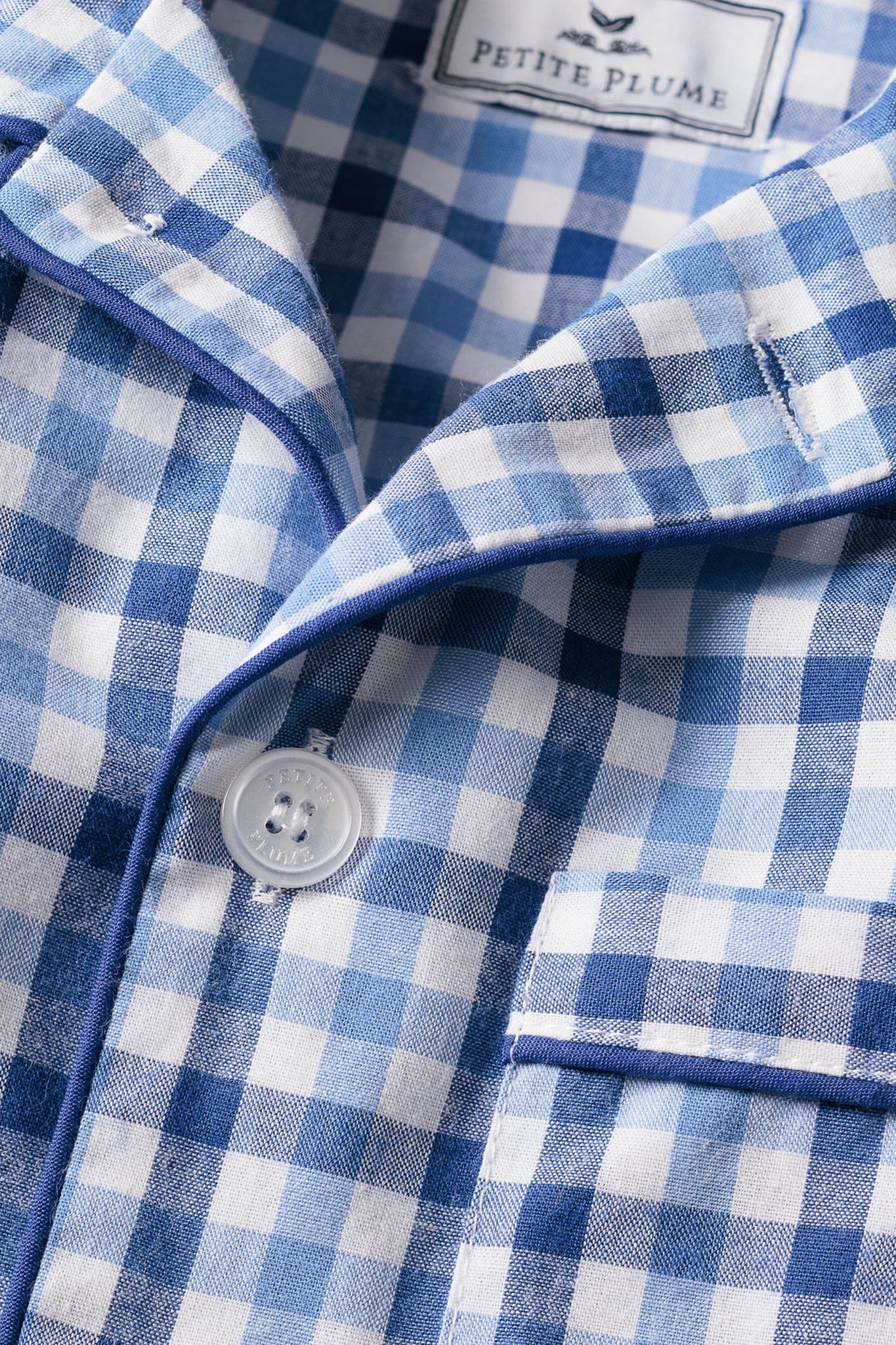 Kid's Royal Blue Gingham Short Set