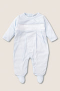 Blue Hand Smocked Footie