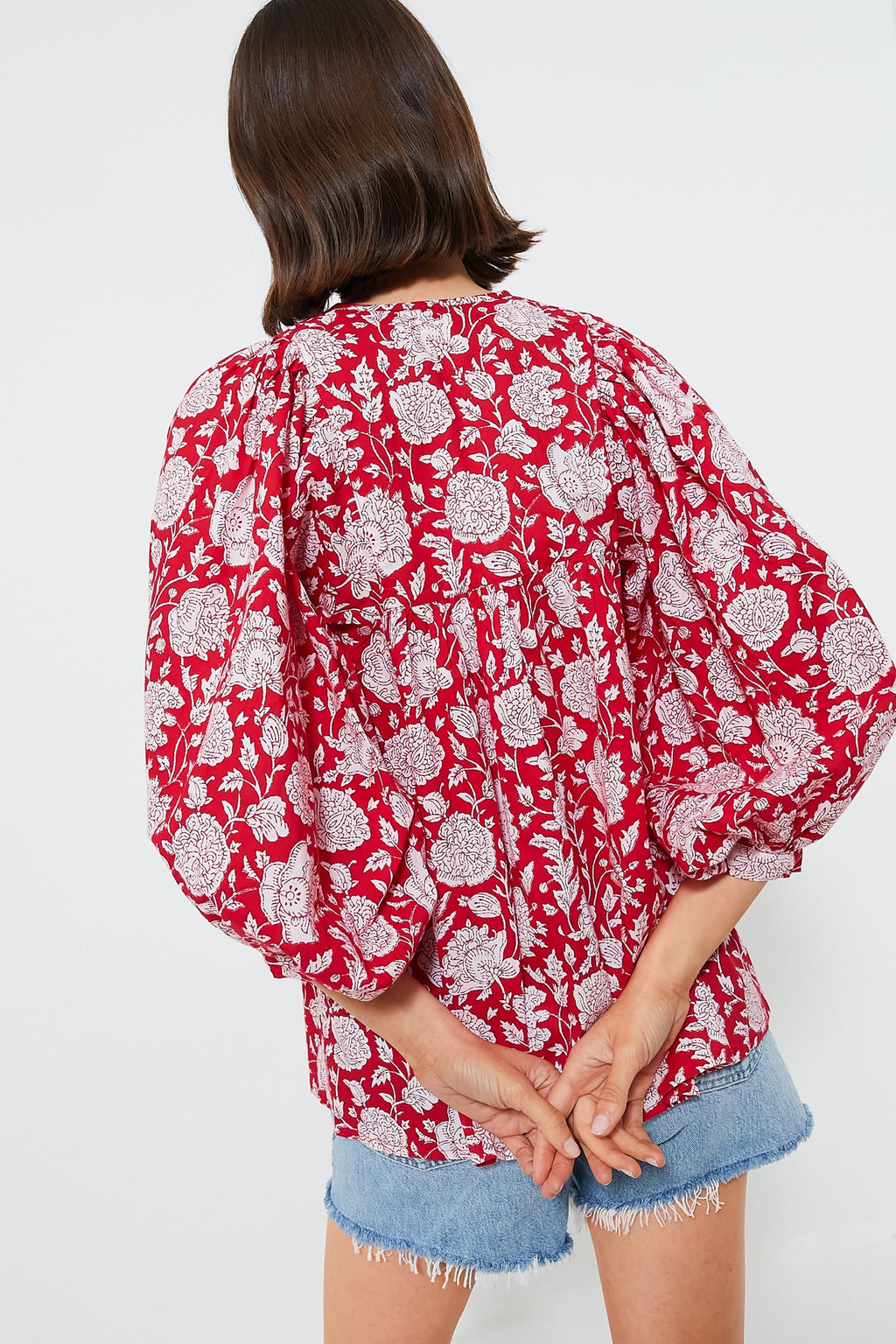 Red Zinnia Charlie Top