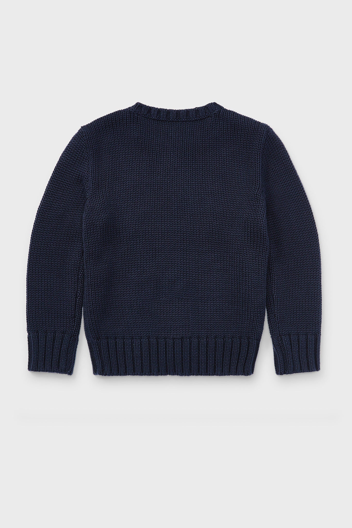Navy Little Boys Flag Cotton Crewneck Sweater