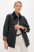 Navy Beadnell Wax Jacket