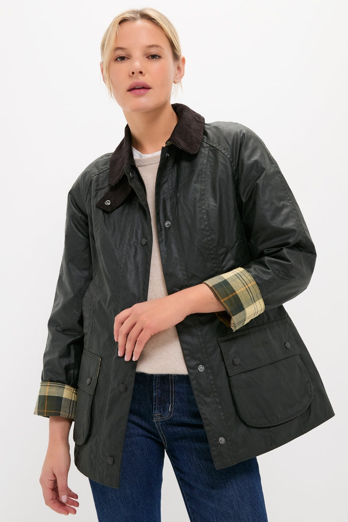 Sage Beadnell Wax Jacket
