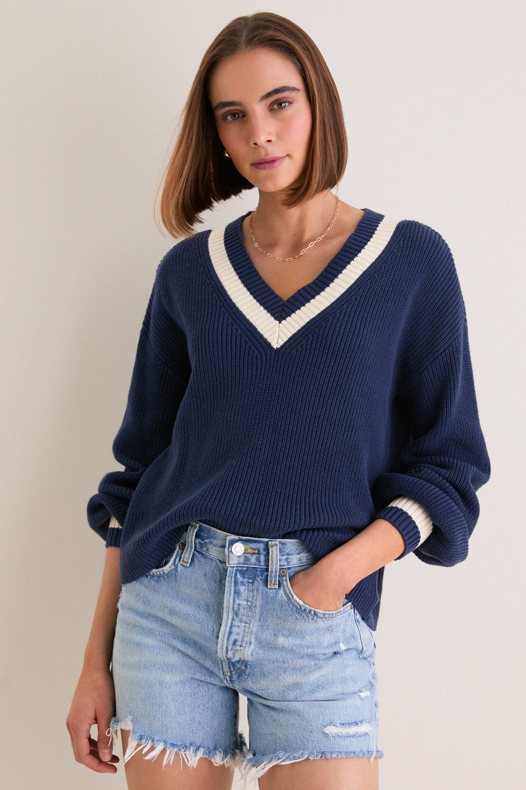 Washed Navy Ashe Sweater
