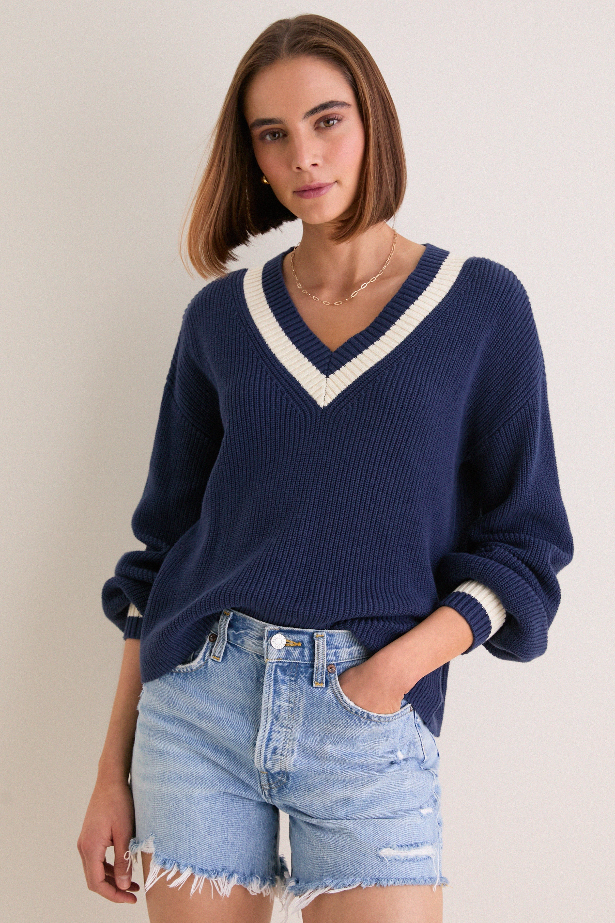 Washed Navy Ashe Sweater