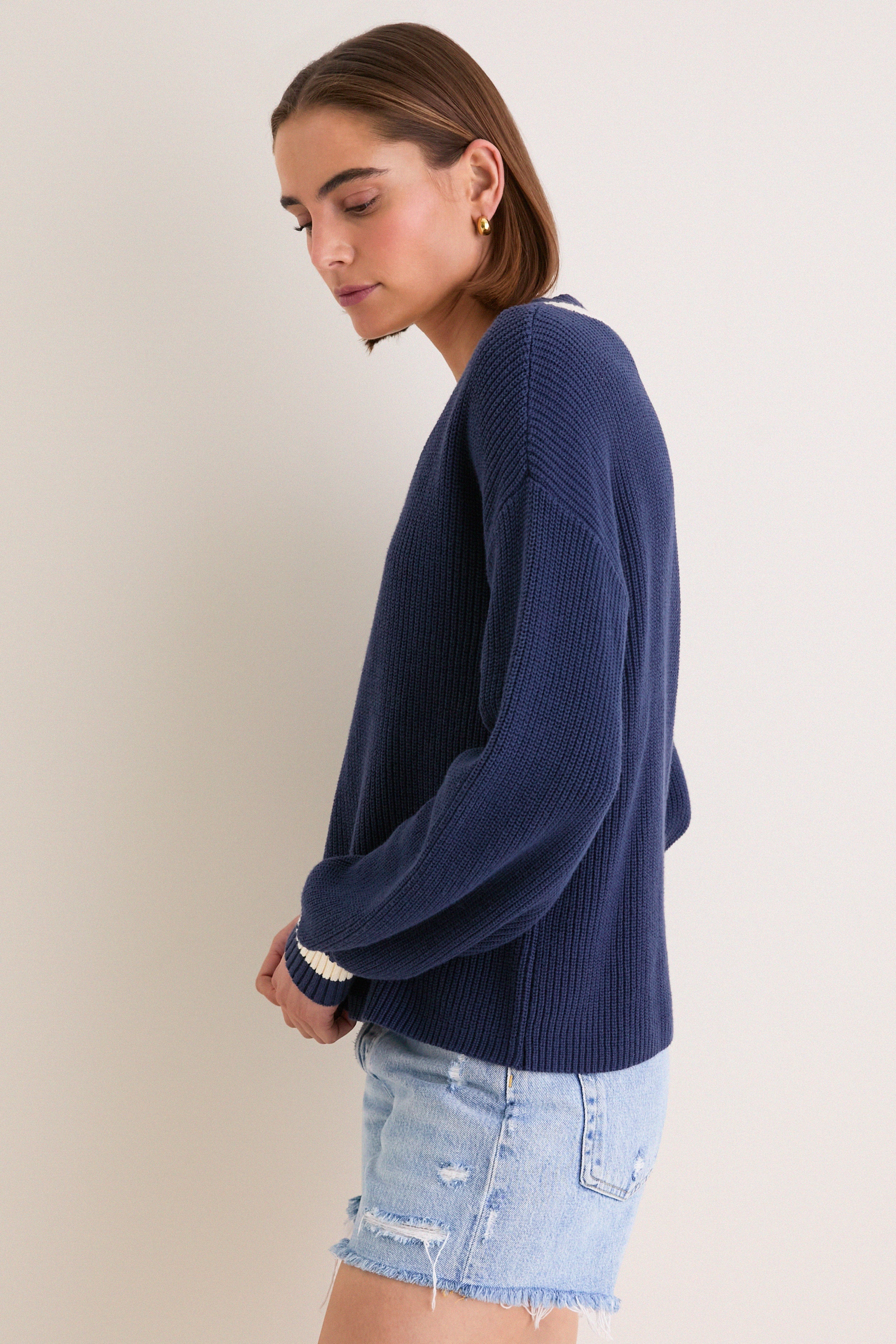 Washed Navy Ashe Sweater