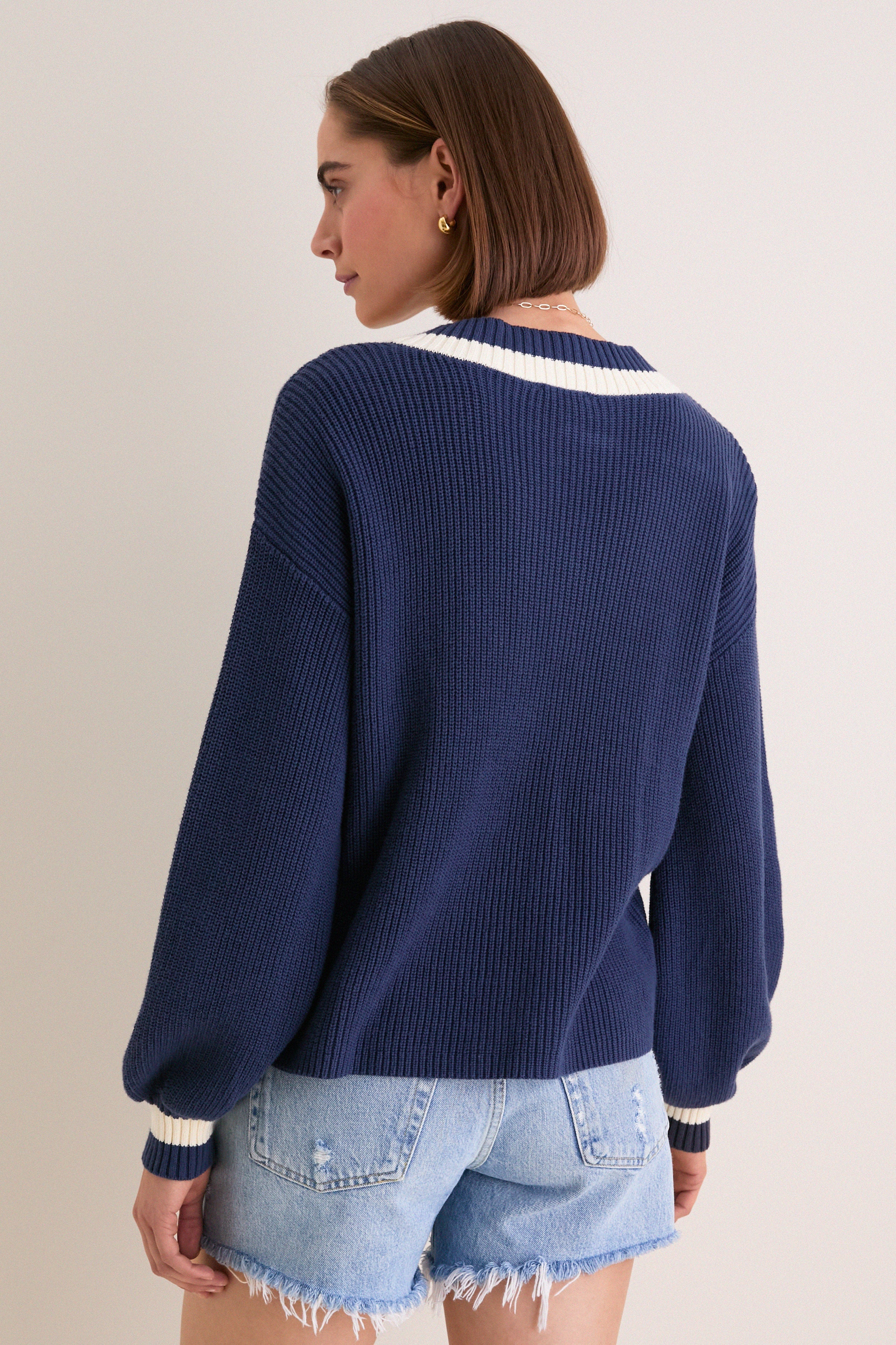 Washed Navy Ashe Sweater