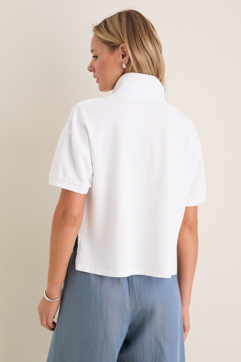 White Pique Holmes Boyfriend Polo