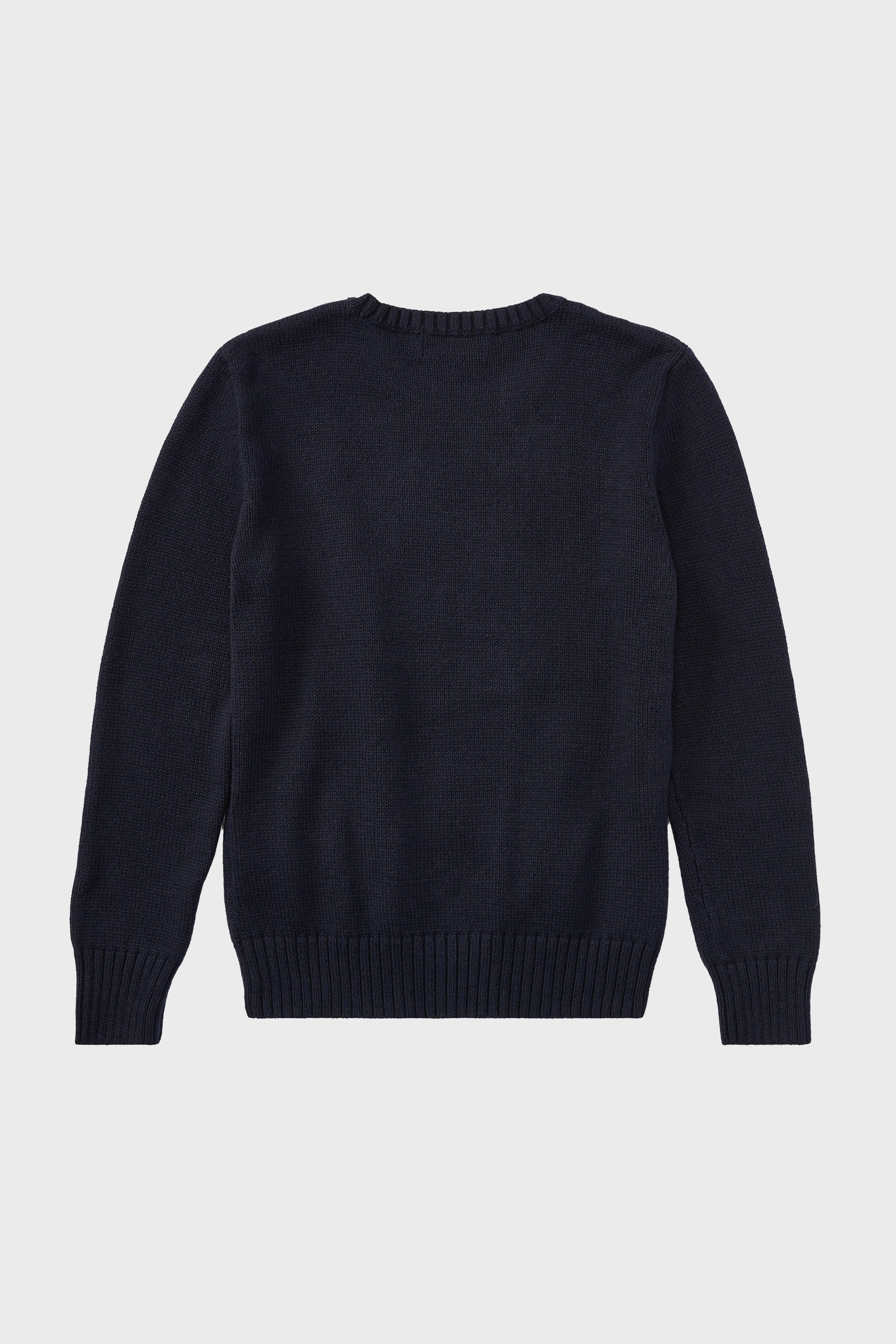 Boys Long-Sleeve Flag Bear Crewneck Sweater