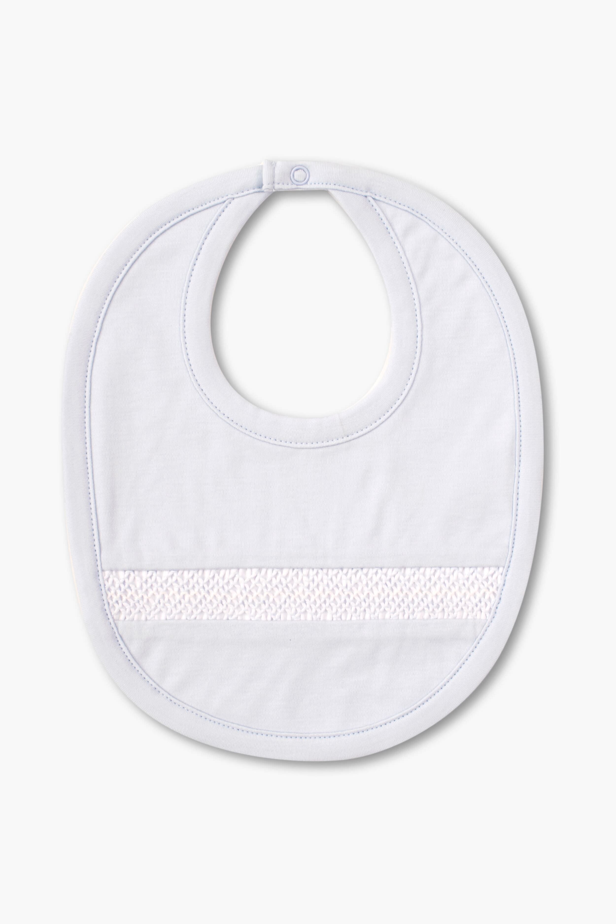 Blue Hand Smocked Bib
