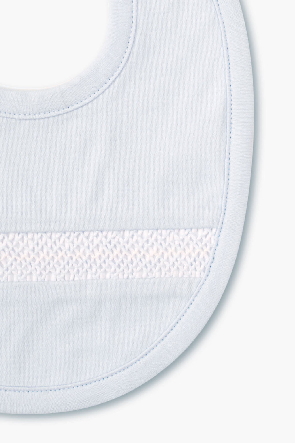 Blue Hand Smocked Bib