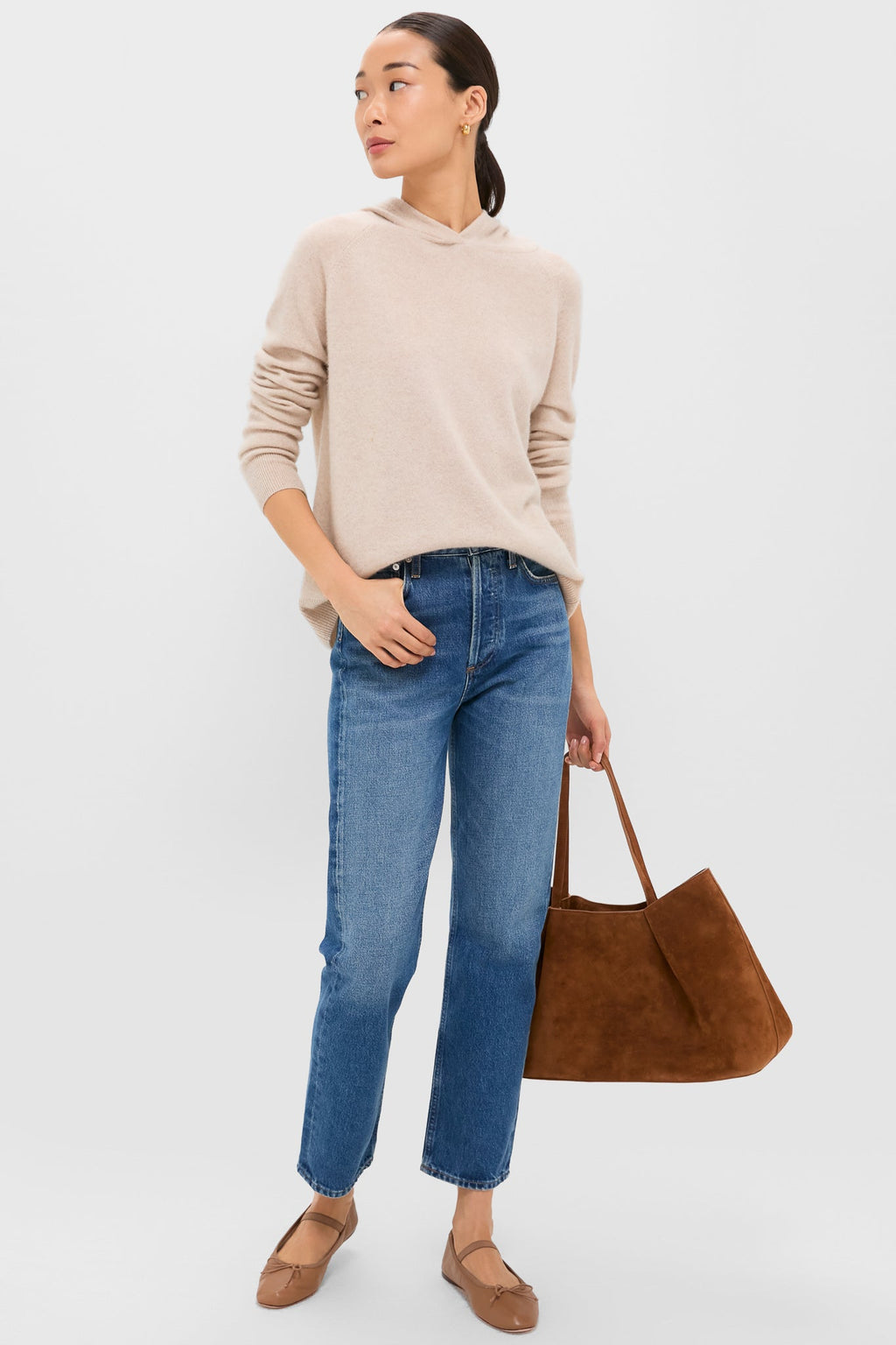 Sandstone Cashmere Jane Hoodie