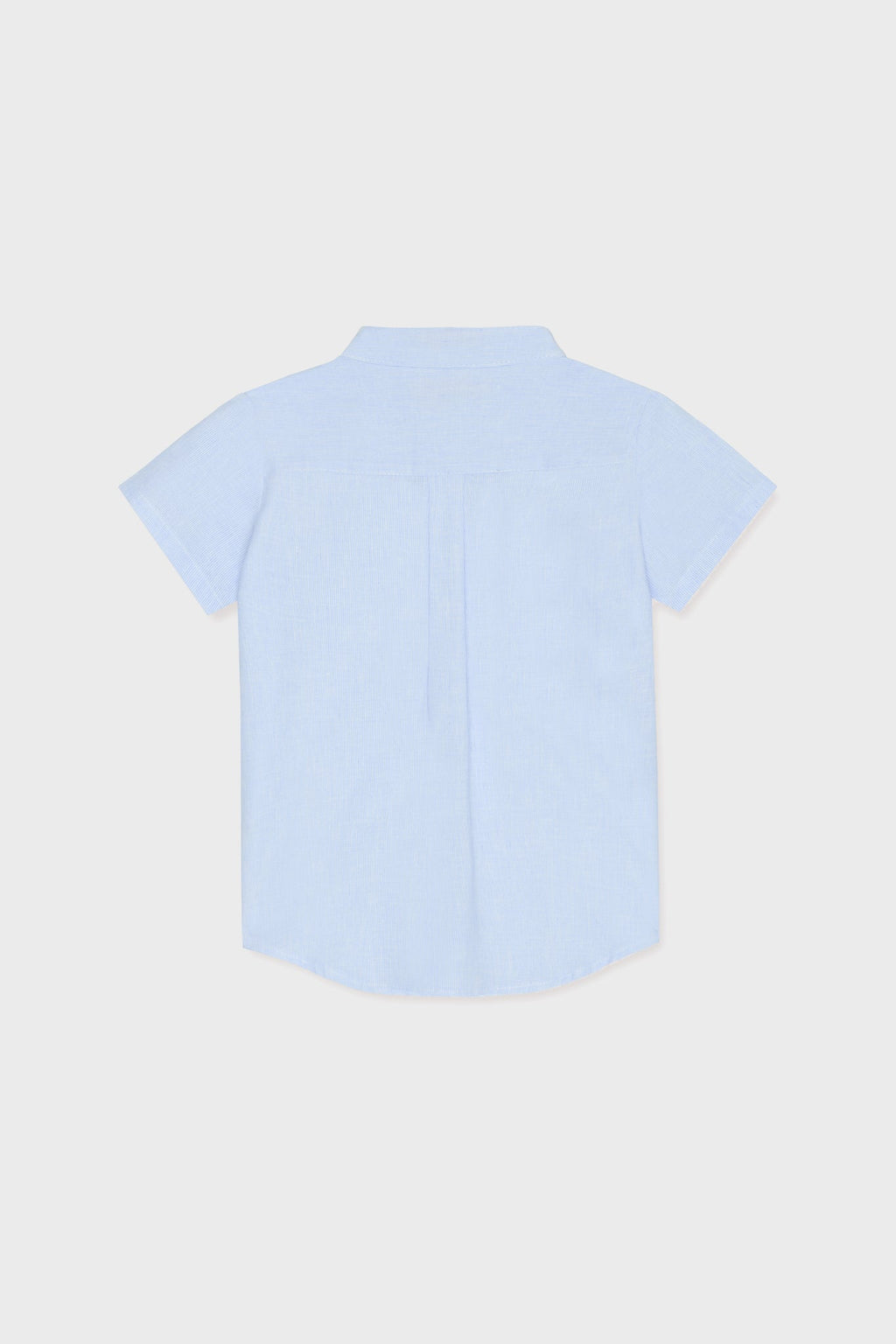 Blue Stripe Arcos Linen Mix Short Sleeve Shirt