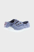 Washed Denim Canvas Laceless Sneaker