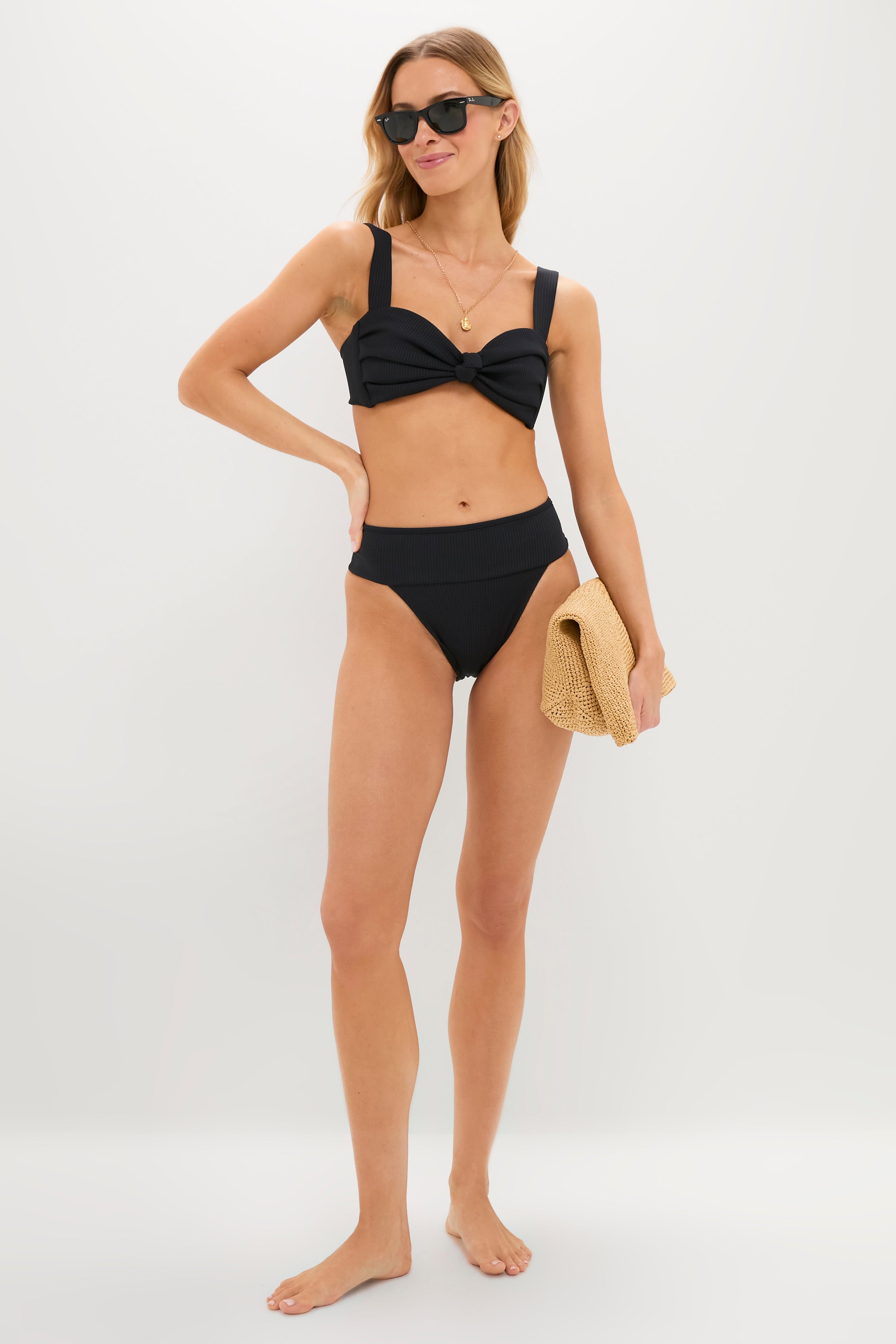 Black Rib Hayden Bikini Top