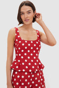 Polka Dot Rosalie Top