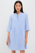 Blue Stripe Royal Shirt Dress