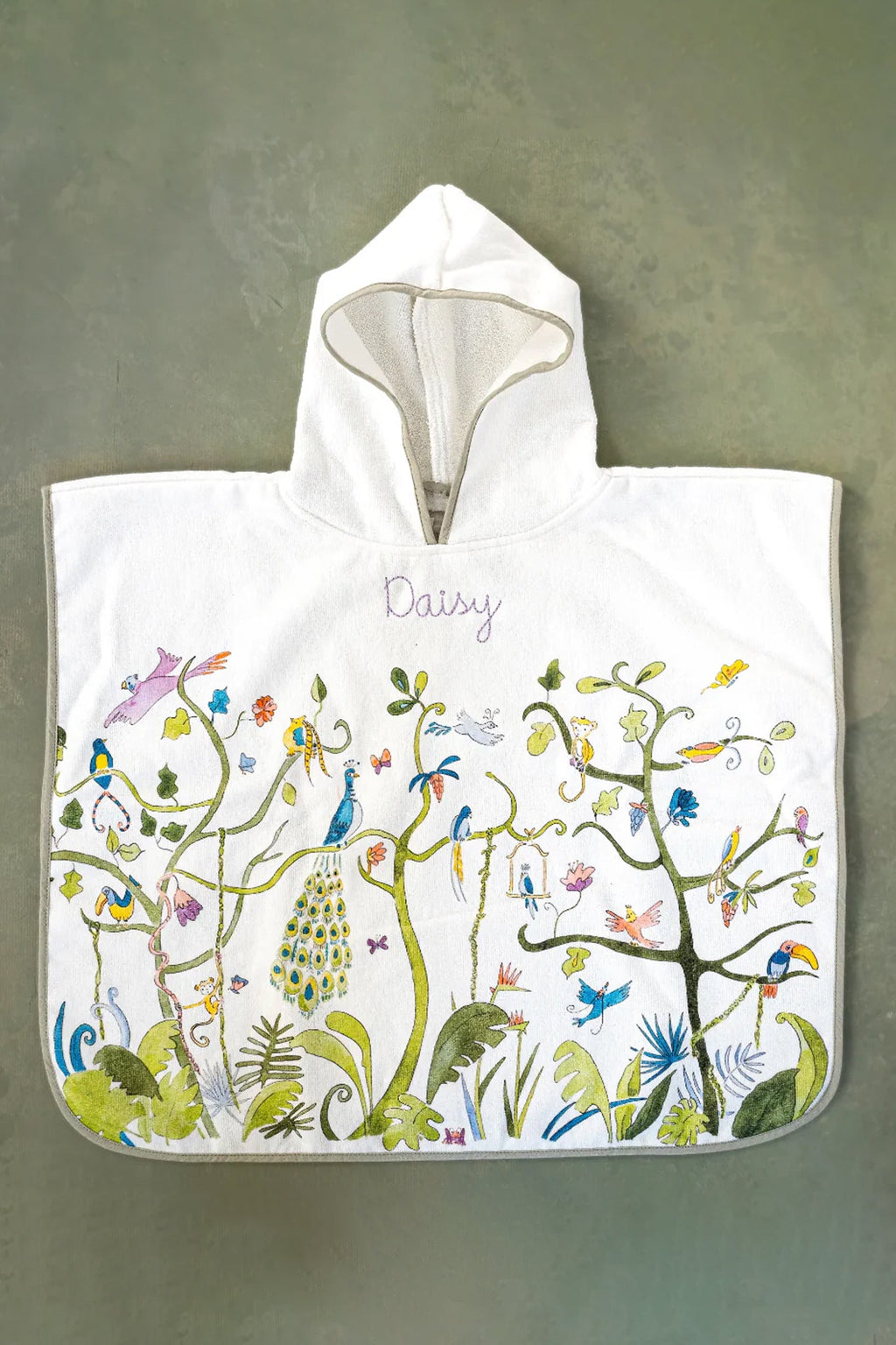 Tropical Chinoiserie Swim Poncho