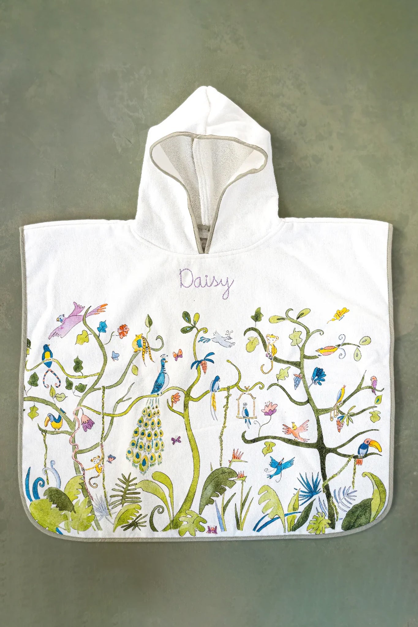 Tropical Chinoiserie Swim Poncho