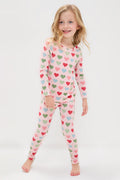 Pink Small Hearts Kids Bamboo Pj Set