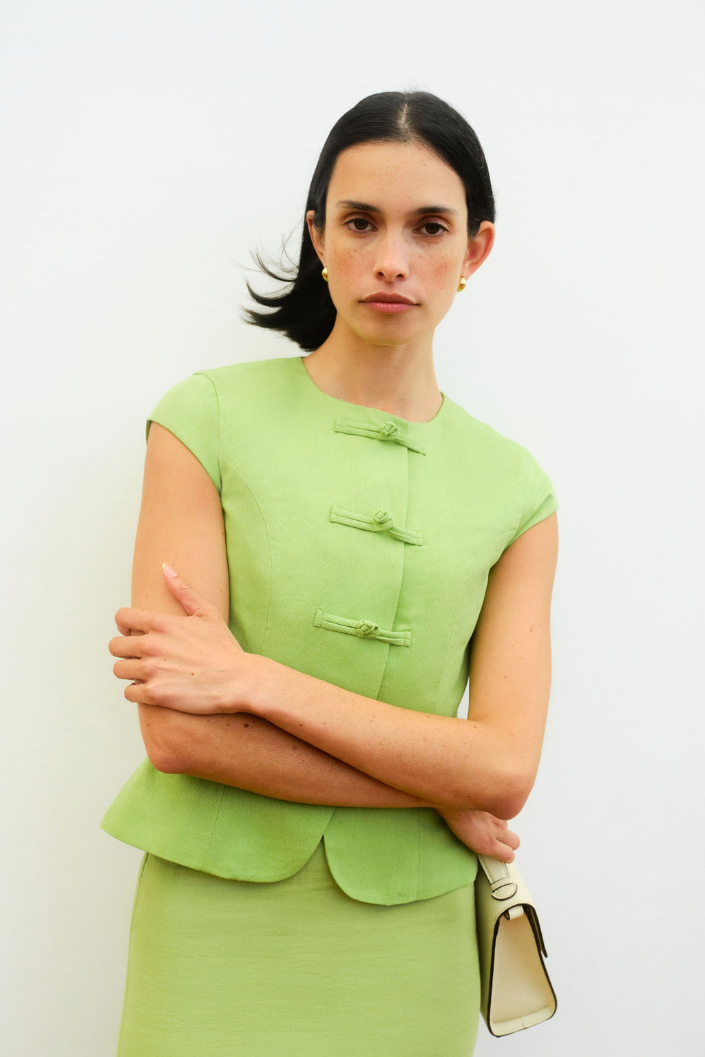 Apple Connie Linen Mix Top