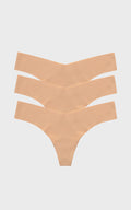 Beige Classic Thong 3 Pack