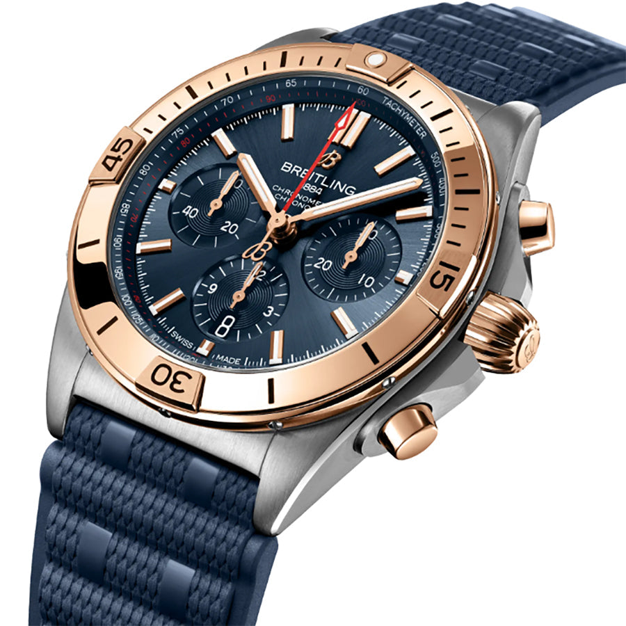 Breitling Chronomat B01 42 Steel & 18k Rose Gold Men's Watch UB0134101C1S1