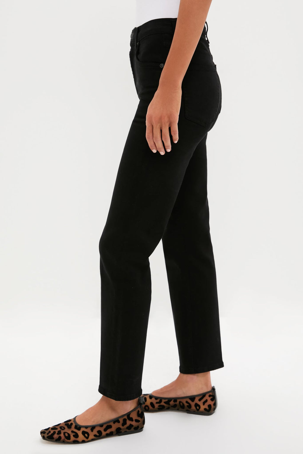 Plush Black Caia High Rise Straight